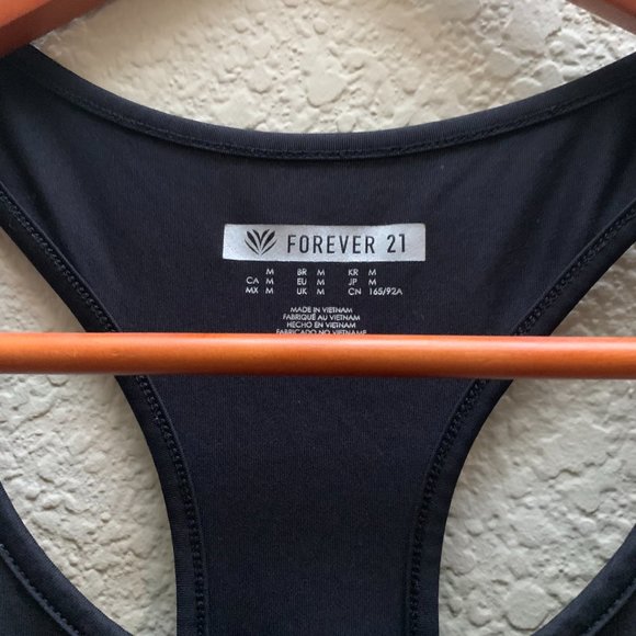 Forever 21 Workout Top - Run Fast Black Medium - Picture 2 of 4